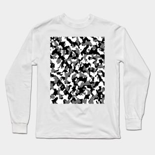 Gray / Black Camouflage Pattern Long Sleeve T-Shirt